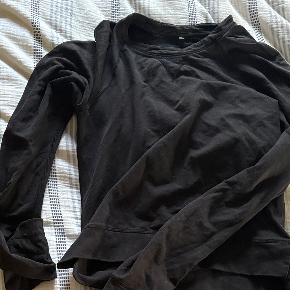 Lululemon Black Long Sleeve Crewneck Sweater 6 - Picture 2 of 6